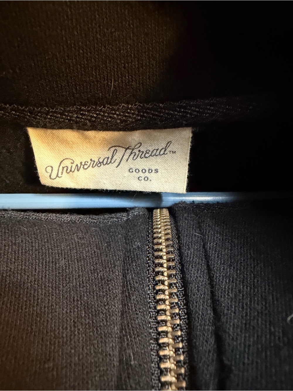 Universal Thread Black Half-Zip Cowl Pullover - Picture 2 of 3